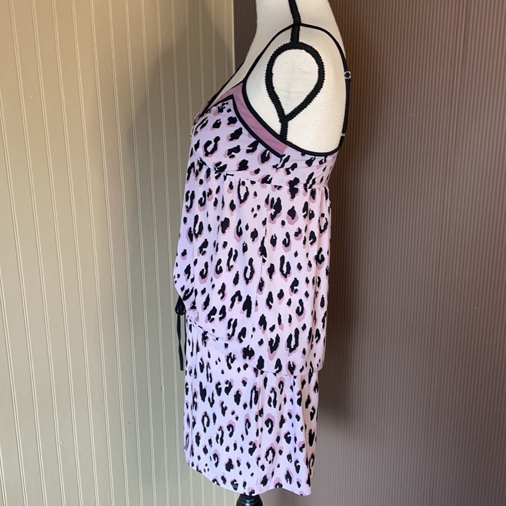 Alfani pink/black leopard print pajama set size s - Picture 6 of 14
